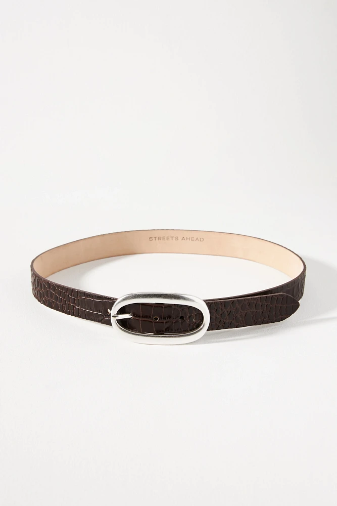 Streets Ahead Croc Leather Belt