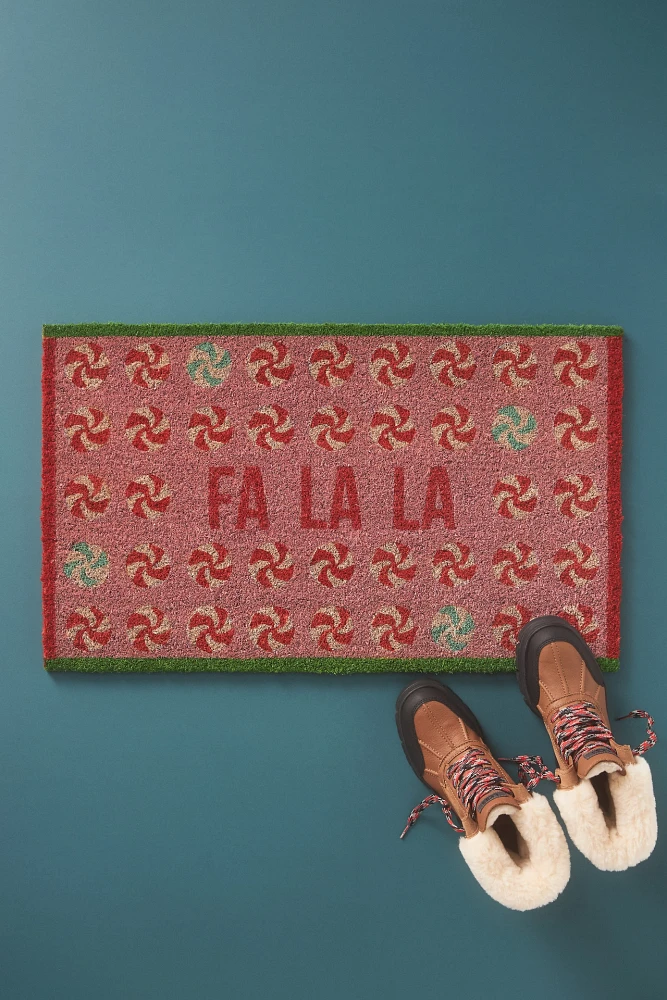 Peppermint Printed Coir Doormat