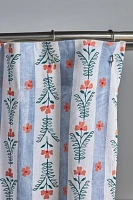 Lanie Printed Cotton Slub Shower Curtain