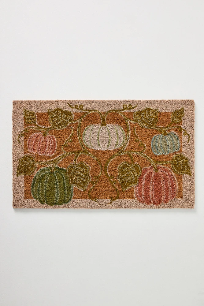 Bruna Pumpkin Printed Coir Doormat