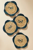 Payton James Handwoven Bow Coasters, Set of 4