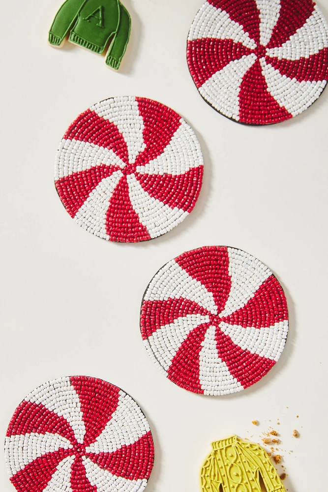 Payton James Beaded Candy Coasters, Set of 4