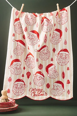 Vintage Santa Dishtowel