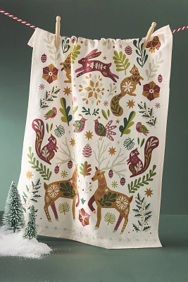 Forest Folk Cotton Dish Towel