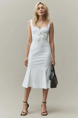 BHLDN Sweetheart Fit & Flare Bow Tie Midi Dress