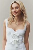 BHLDN Sweetheart Fit & Flare Bow Tie Midi Dress