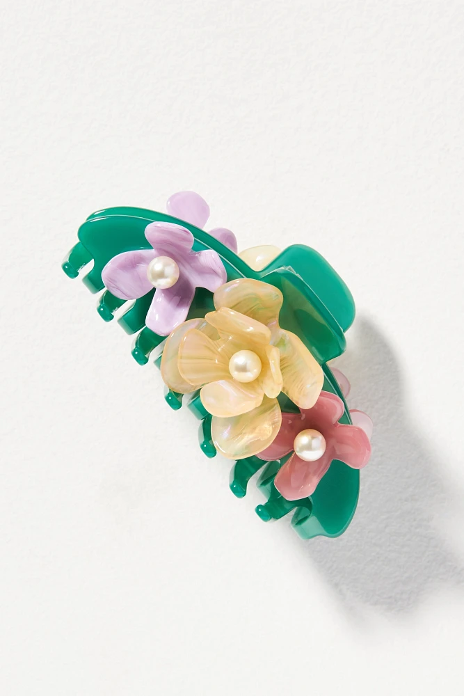 Lele Sadoughi x The Met Klimt Primavesi Pastel Bouquet Hair Claw Clip