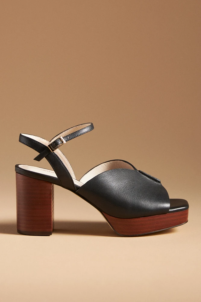 Intentionally Blank Zurich Stacked Wood Platform Heels