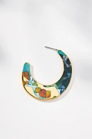 Lele Sadoughi x The Met Cezanne Archer Round Hoop Earrings