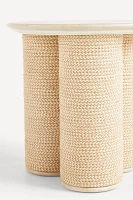 Atlas Marble and Jute Round Side Table