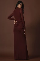 Ronny Kobo Scorpio Ruched Jersey Maxi Dress