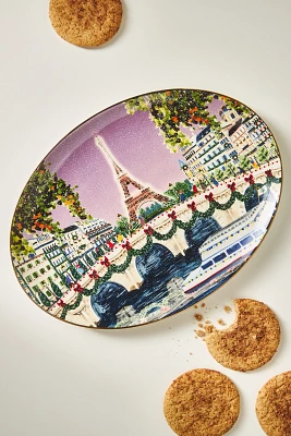 Holiday in the City Stoneware Platter