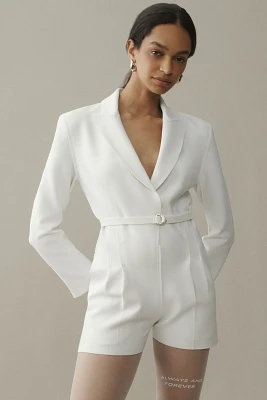 Norma Kamali Long-Sleeve V-Neck Single-Breasted Jumpsuit