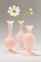 Pink Opaque Bud Vases, Set of 3