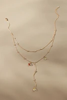 Sunset Stone Layered Lariat Necklace