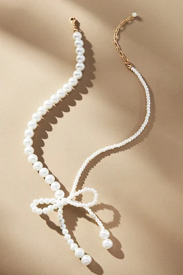 Pearl Bow Collar Necklace