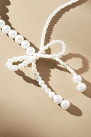 Pearl Bow Collar Necklace