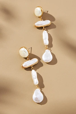 Shaped Pearls Drop Earrings