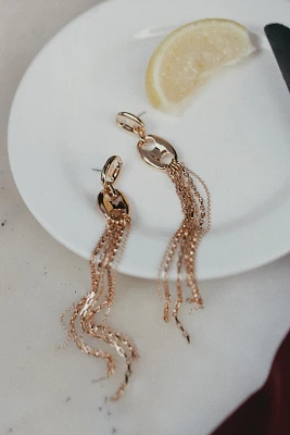 Pop Tab Slinky Fringe Drop Earrings