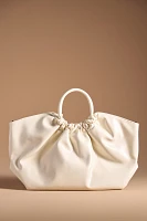 Patent Faux-Leather Half Moon Bag