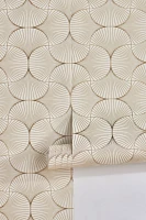 Gilded Scallop Unpasted Wallpaper