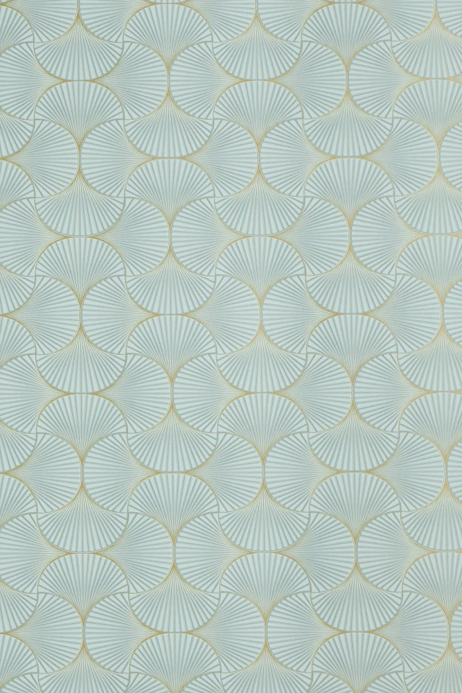 Gilded Scallop Unpasted Wallpaper