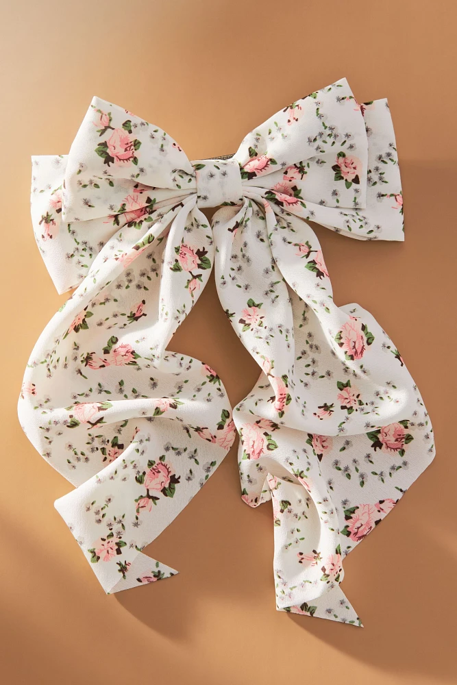 Floral Printed Bow