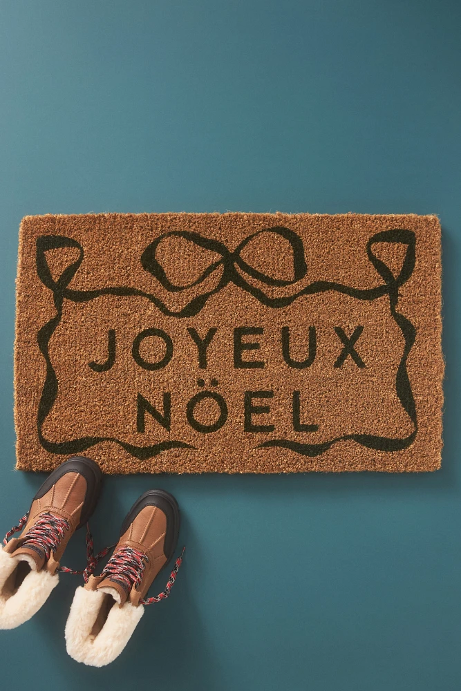 Joyeux Noel Coir Printed Doormat