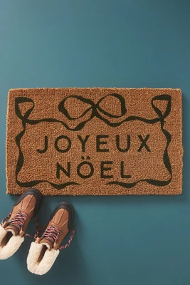 Joyeux Noel Coir Printed Doormat