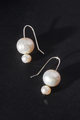 Maslo Double Orb Pearl Earrings