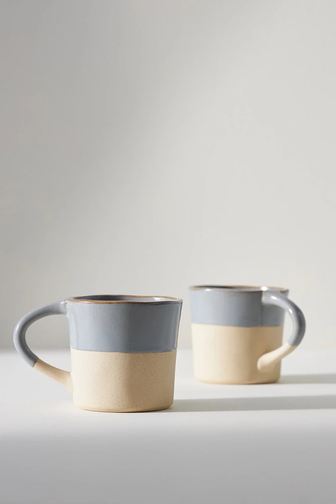 Glazed Garage Pier Stoneware, Set of 2, Mugs