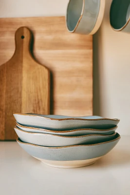 Glazed Garage Low Tide Stoneware, Set of 4 Bowls