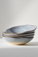 Glazed Garage Low Tide Stoneware, Set of 4 Bowls