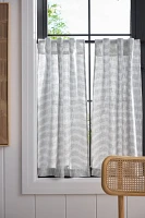 Mindra Striped Cotton Café Curtains, Set of 2