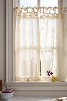 Lena Sheer Woven Café Curtains, Set of 2