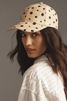 Lucky Zone Polka Dot Straw Baseball Cap