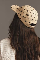 Lucky Zone Polka Dot Straw Baseball Cap