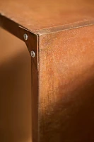 Weathering Steel Rectangle Log Holder