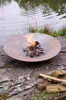 Weathering Steel Low Bowl Fire Pit