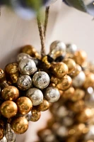 Good Cheer Bauble Ornament Wreath, Metallic