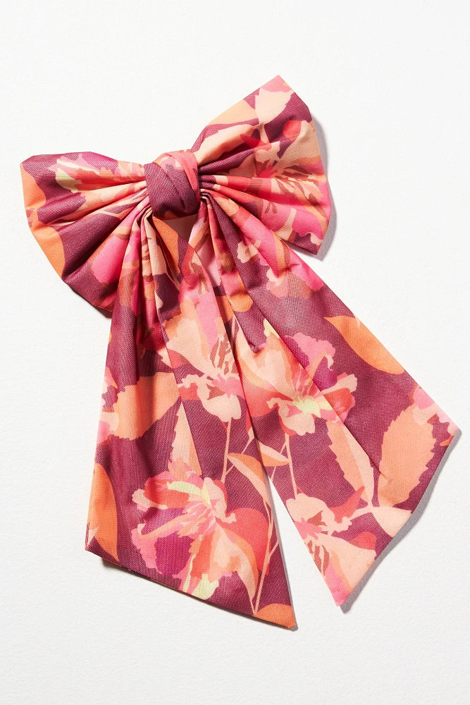 XL Vibrant Floral Hair Bow