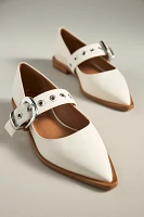Maeve Pointed-Toe Moto Mary Jane Flats