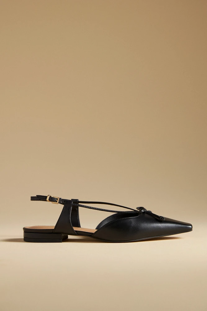 By Anthropologie Bow Slingback Flats