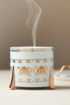 The Met x Anthropologie Floral Sueded Rose Ceramic Candle