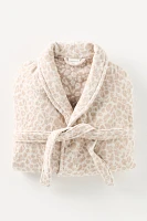 Lola Leopard Cotton Bath Robe