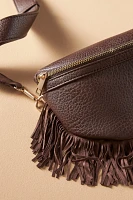 Fringe Crescent Sling Bag