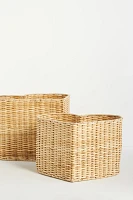 Heart Woven Rattan Baskets, Set of 2