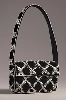 The Fiona Shoulder Bag: Velvet Rhinestone Edition