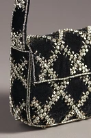 The Fiona Shoulder Bag: Velvet Rhinestone Edition