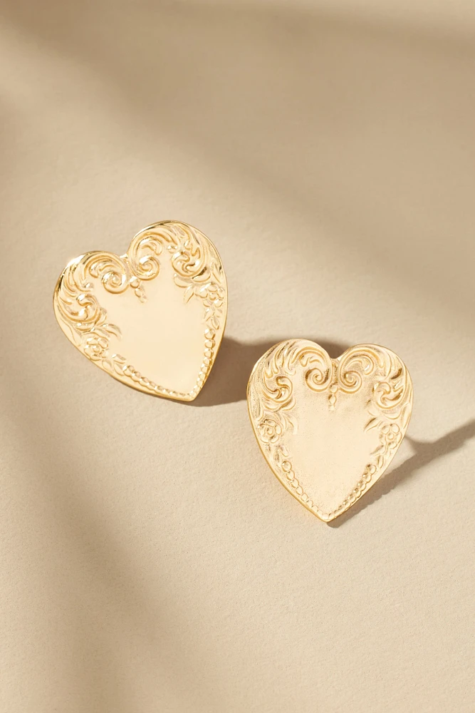 Western Heart Post Earrings